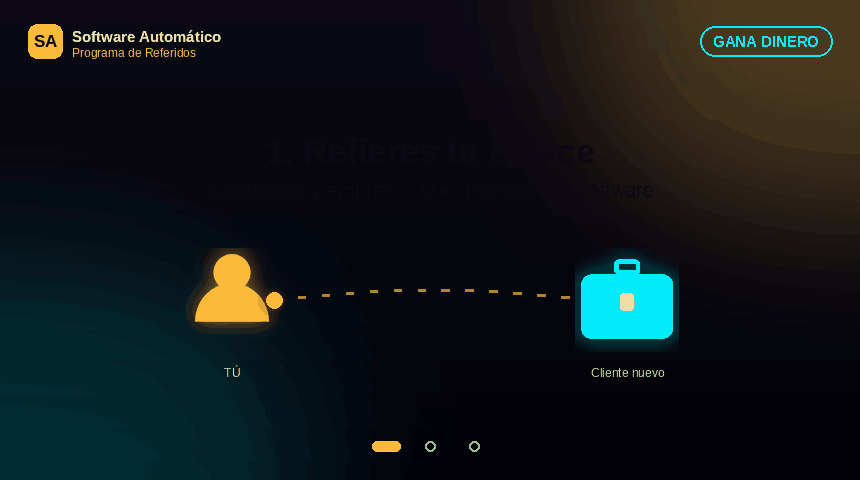 Plan de referidos de Software Automático: gana comisiones recurrentes por cada empresa que traes